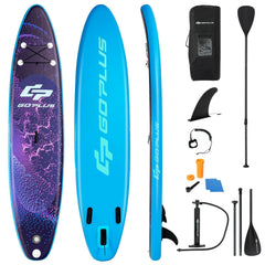 11 Foot Inflatable Stand Up Paddle Board with Bag, Aluminum Paddle, Pump