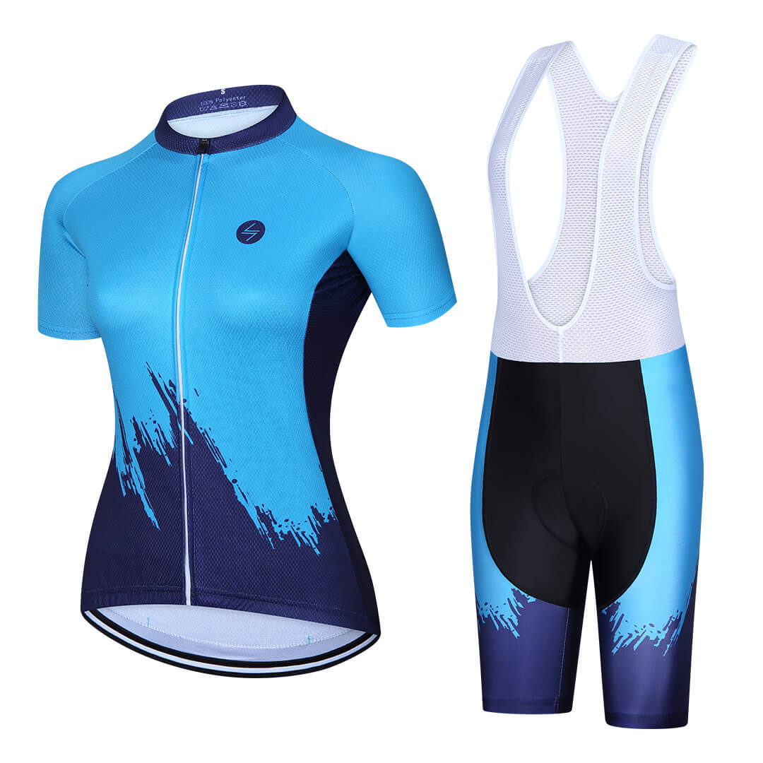 Women's Short-Sleeved Summer Cycling Kit - Jersey/Bibs Combo
