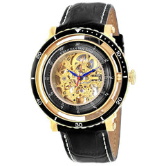 Christian Van Sant Men's Dome - Gold Dial/Case, Black Strap - 30m