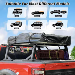 Summit Soft-Shell Aluminum Rooftop Tent with Ladder, LED Light Strip, and Memory Foam Mattress [2-3 Person]