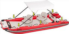 12 Foot Sea Eagle Boats | FastCat12 Swivel Seat Canopy Package