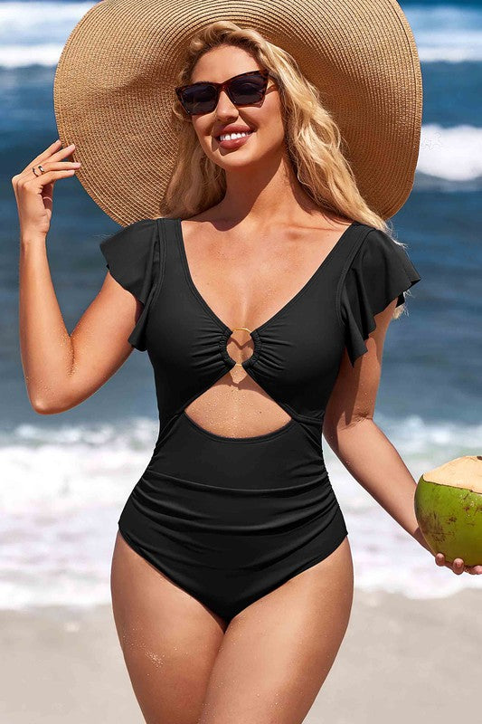 Women's 'Flirt & Flow' Ruffle One-Piece Monokini Swimsuit