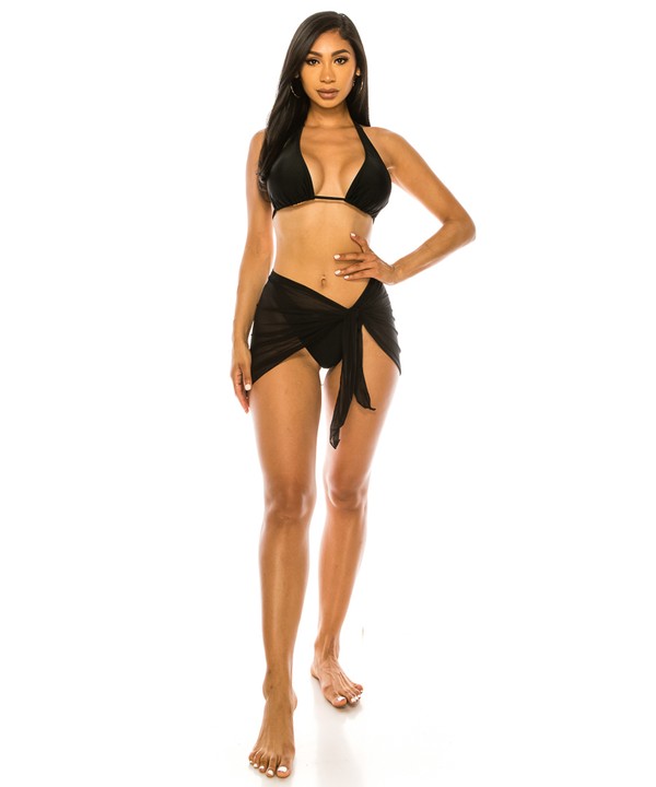 Women's 'Beach Bombshell' Three-Piece Bikini Swimsuit
