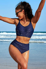 Women's 'WaveFlex' High Waist V-Neck Two-Piece Bikini Swimsuit
