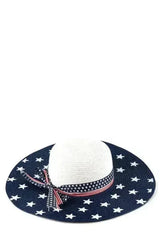 Women's American Flag Floppy Hat – Patriotic Wide Brim Sun Hat for Summer