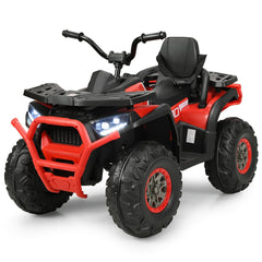 GBruno Store 12 V Kids Electric 4-Wheeler ATV Quad with MP3 and LED Lights - Red