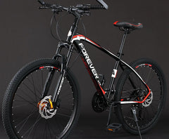 24-36 Speed Mountain Bike with Aluminum Alloy Frame, Oil Pressure Double Disc Brakes, Shock Absorption