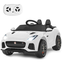12V Jaguar F-Type SVR Licensed Kids Ride On Car - White