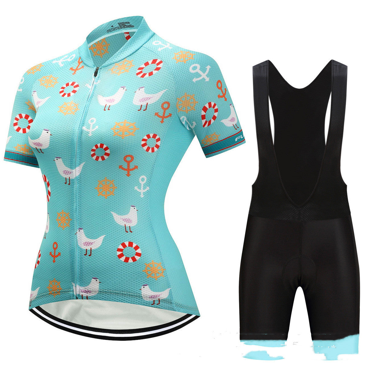 Women's Short-Sleeved Cycling Kit - Jersey/Shorts or Jersey/Bibs Combo