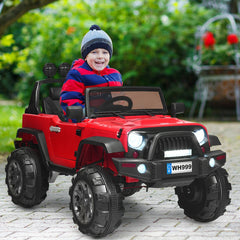 GBruno Store 12V Kids Ride On Truck with Remote Control and Double Magnetic Door - Red