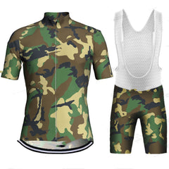 Men's Short Sleeve Camo Cycling Kit - Jersey/Shorts or Jersey/Bibs Combo