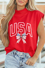 Women's 'Dior' USA High Cap Sleeve Top