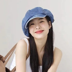 Women's Denim Octagonal Hat