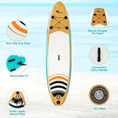 10 Foot Inflatable Stand Up Paddle Board with Bag