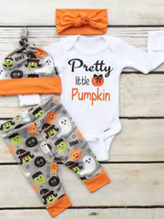 Infant‘s Unisex 4 Piece Halloween Themed Set