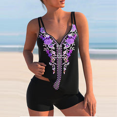 Women's Plus Size Tankini with Shorts