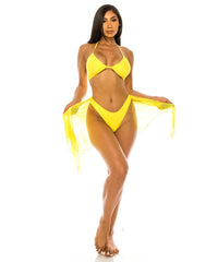 Women's 'Beach Bombshell' Three-Piece Bikini Swimsuit