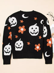 HALLOWEEN Women's Gothic Pattern Long Sleeve Sweater