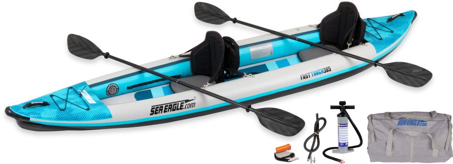 12 Foot Sea Eagle Boats | 385ft FastTrack V-bottom Inflatable Kayak - Pro Carbon Package