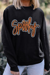HALLOWEEN Women's 'Spooky' Rhinestone Drop Shoulder Graphic Sweatshirt