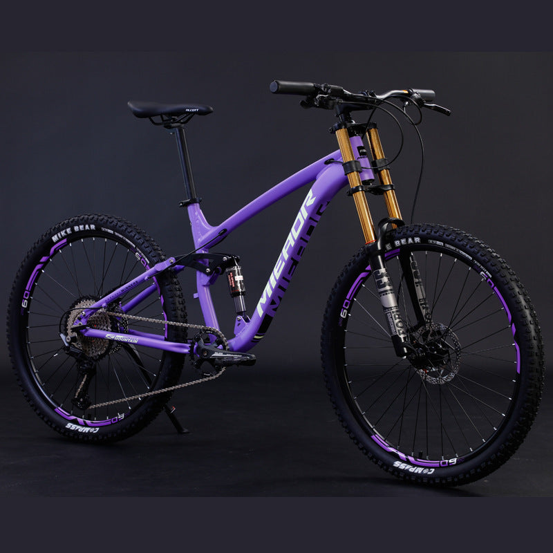 11 Speed Aluminum Alloy Soft Tail Mountain Bike with Oil Pressure Brakes and Air Suspension