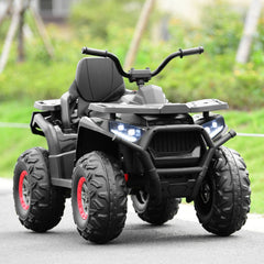 GBruno Store 12 V Kids Electric 4-Wheeler ATV Quad with MP3 and LED Lights - Black