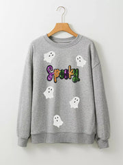 HALLOWEEN Women's 'Spooky' Ghost Sequin Sweatshirt