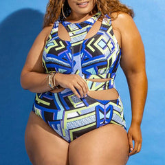 Women's Plus One-Piece Swimsuit with Cut-Outs