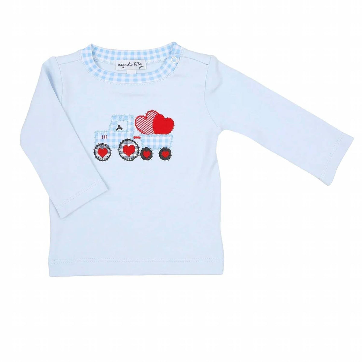 Boy's 'Tractor-Full Of Love' Applique Long Sleeve T-Shirt