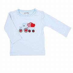 Boy's 'Tractor-Full Of Love' Applique Long Sleeve T-Shirt