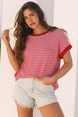 Women's 'Mckenzie' Stripe Knitted Round Neck Top