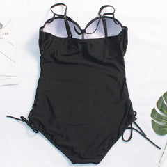 Women's Plus Size One-Piece Swimsuit - Black