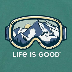 Men's Ski Goggle Landscape T-Shirt - Life Is Good