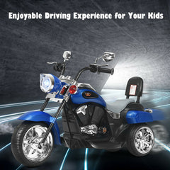 6V Kids Ride On Trike/Motorbike with Horn and Headlight - Black & White