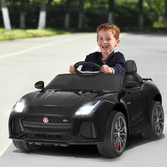 12V Jaguar F-Type SVR Licensed Kids Ride On Car - Black