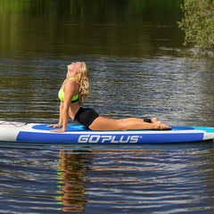 10 Foot Inflatable Stand Up Paddle Board, 6 Inches Thick with Backpack, Leash, Aluminum Paddle