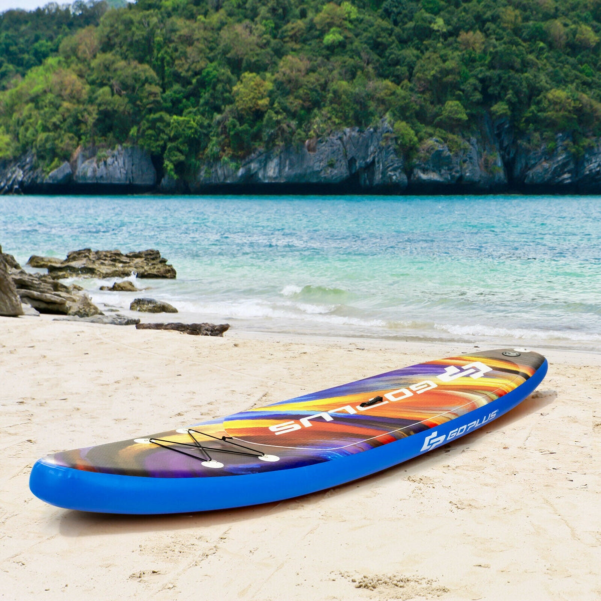 11 Foot Inflatable Stand Up Paddle Board with Backpack, Aluminum Paddle, Pump