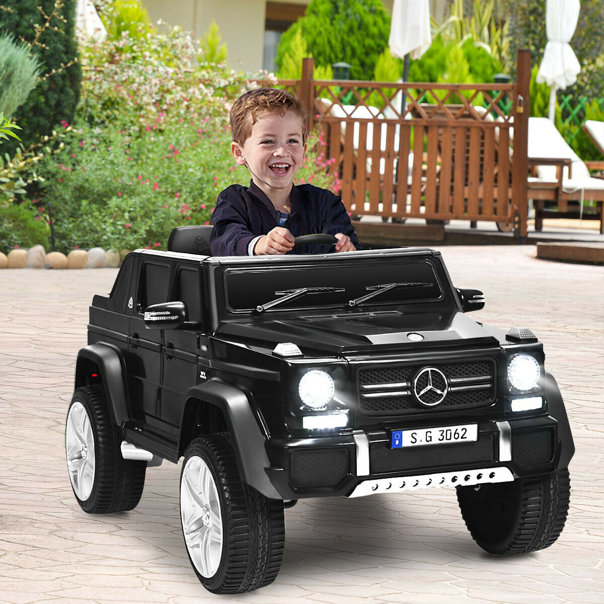 GBruno Store 12V Licensed Mercedes-Benz Kids Ride On Car - Black