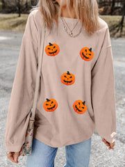 HALLOWEEN Women's Pumpkin Drop Shoulder Sweatshirt