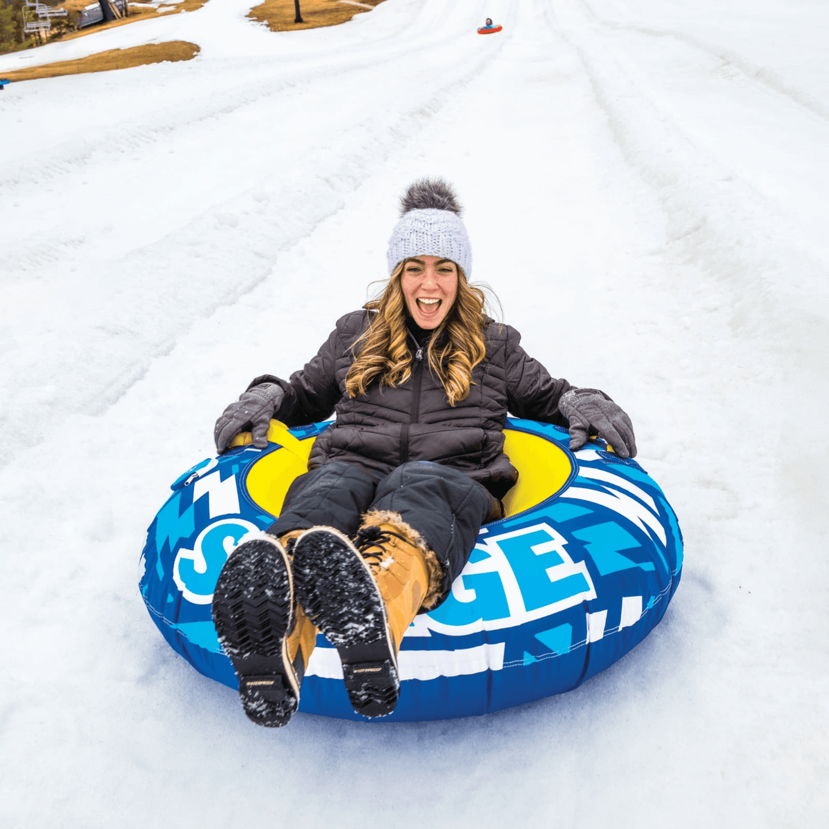 WOW Watersports Surge Tarpaulin-Bottom Snow Tube with Tow Leash