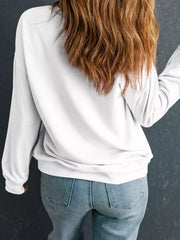 HALLOWEEN Women's Pumpkin & Bow Graphic Drop Shoulder Sweatshirt