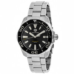 Tag Heuer Men's Aquaracer - Black Dial, Silver Case/Bracelet, 40mm - 300m
