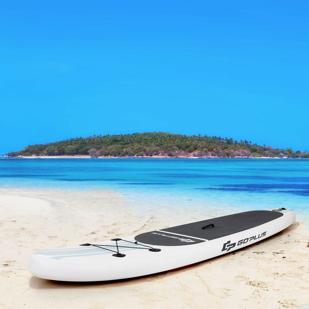 10-11 Foot Inflatable Stand Up Paddle Board with Paddle, Pump