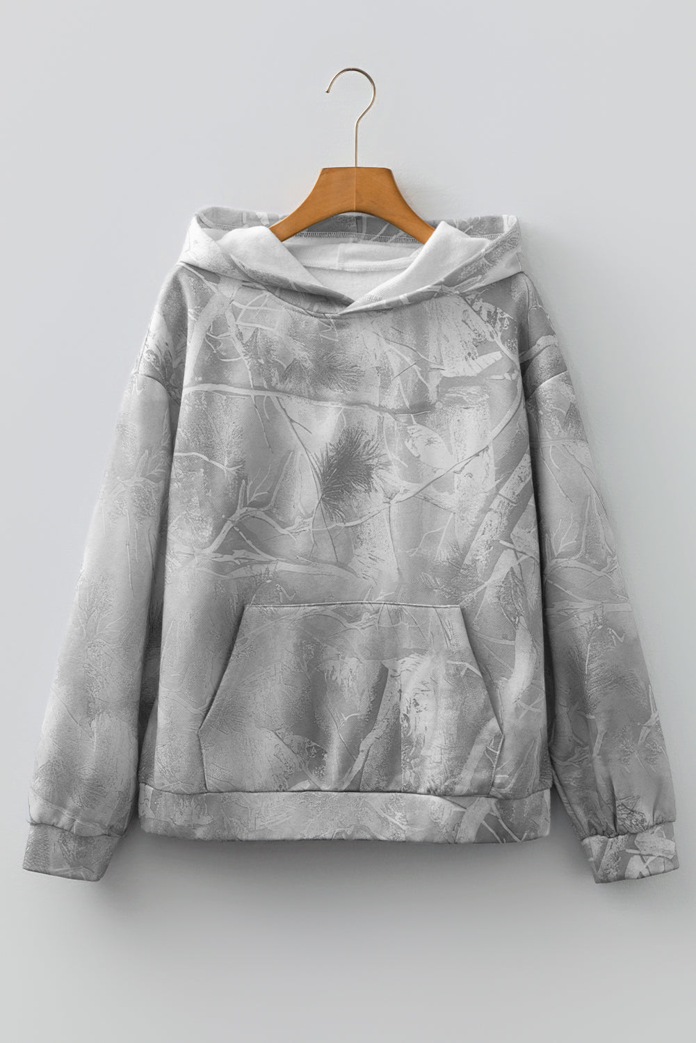 Women's Camouflage Woodland Print Oversized Sporty Hoodie