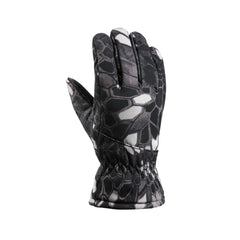 Adult's Unisex Fleece-Lined Camouflage Ski Gloves