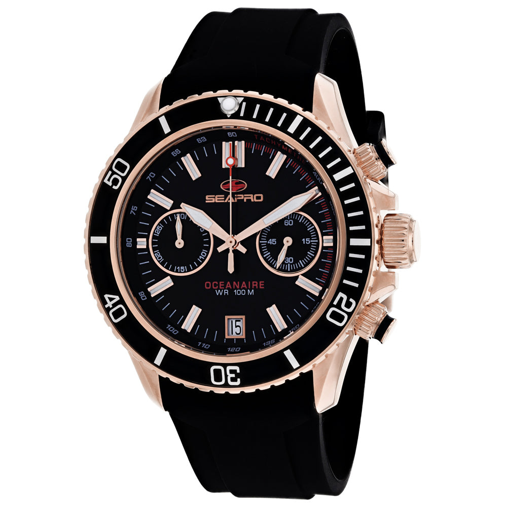 Seapro Men's Thrash - Black Dial, Rose Gold Case - 100m