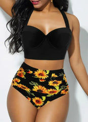 Women's High Waist Two-Piece Bikini Swimsuit