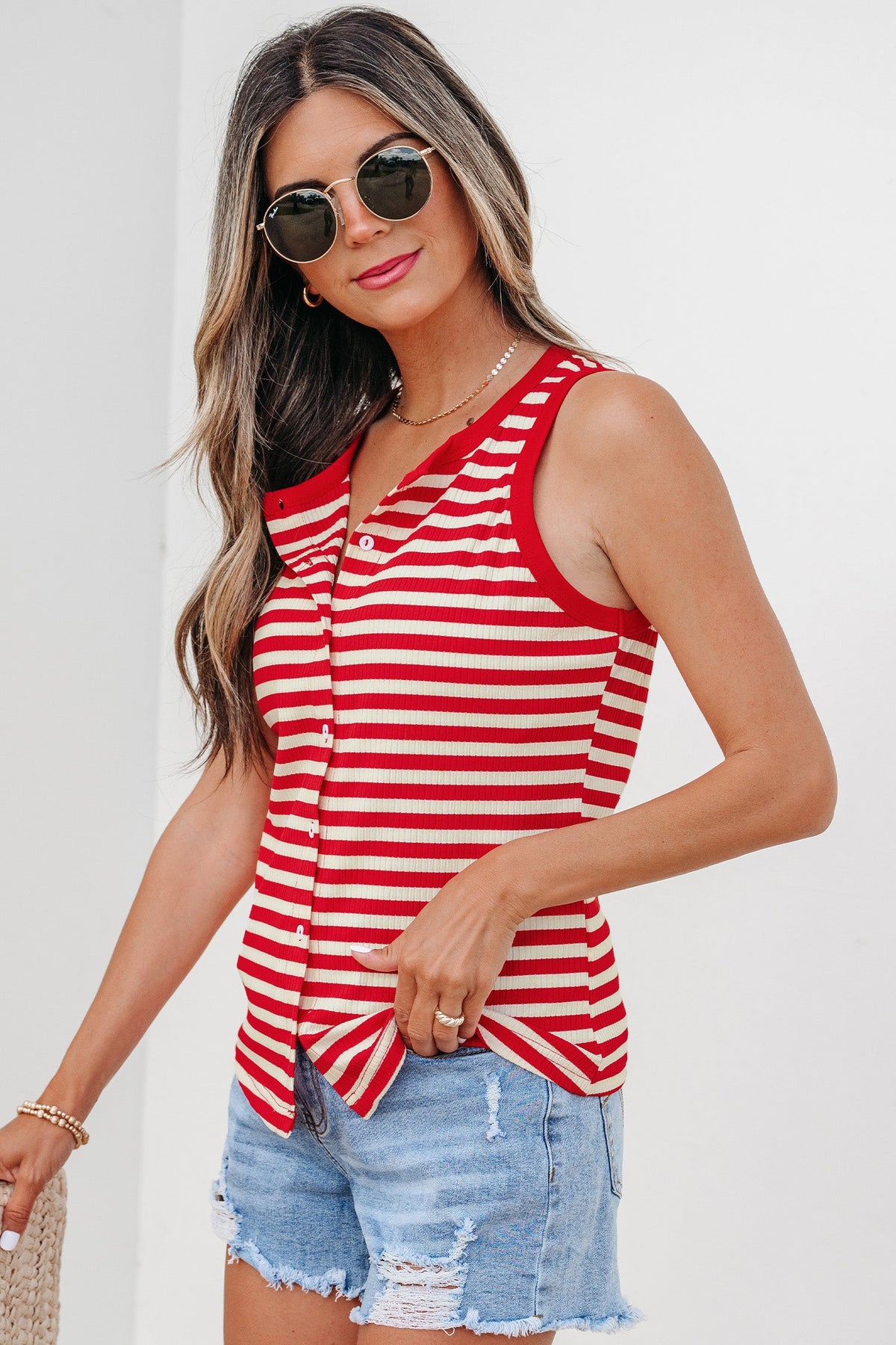 Women's 'Monica' Ribbed Knit Tank Top