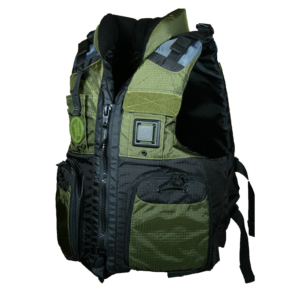 Adult's Unisex First Watch AV-800 Four Pocket Flotation Vest - OD Green - S/M