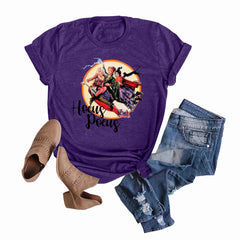 HALLOWEEN Women's Anbech 'Hocus Pocus' Sanderson Sisters Graphic Tee, Dark Purple - Size S